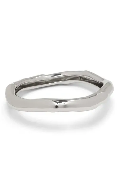 Alexis Bittar Small Molten Bangle Bracelet In Silver