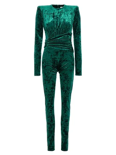 Alexandre Vauthier Velvet Suit In Green