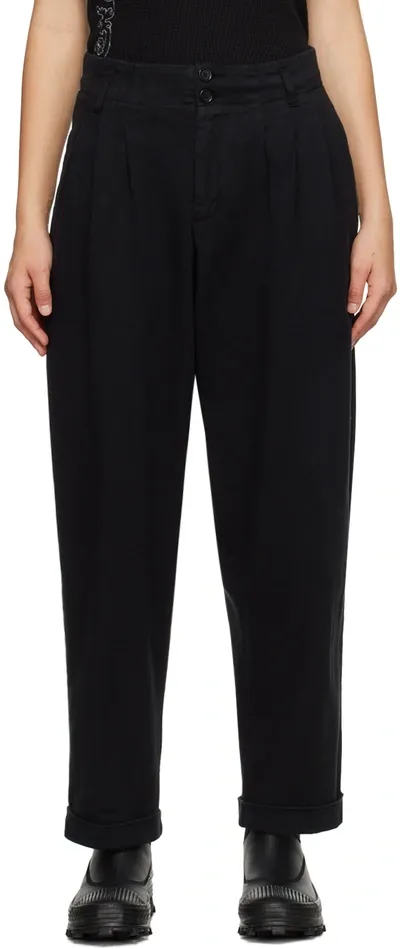 Ymc You Must Create Keaton Straight-leg Trousers In Black