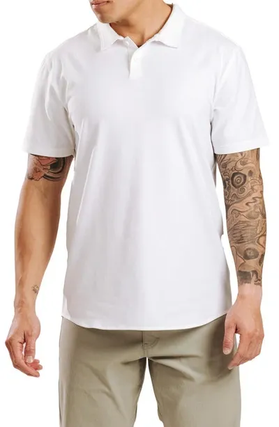 Western Rise X Cotton Polo In White