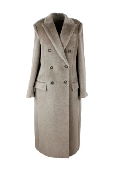 Brunello Cucinelli Coats In Taupe