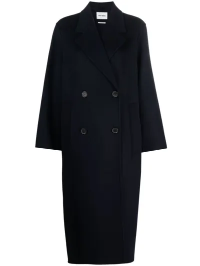 Ivy & Oak Clara Double-breasted Wool Coat In Blue