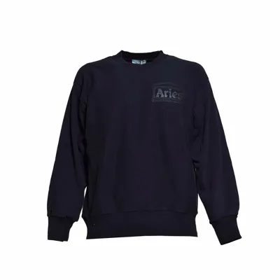 Aries Premium Temple Crewneck Sweatshirt In Black