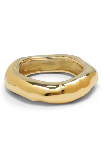 Alexis Bittar Molten Wide Bangle Bracelet In 14k Gold Plated