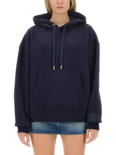 Ami Alexandre Mattiussi Sweatshirt With Logo In Blue