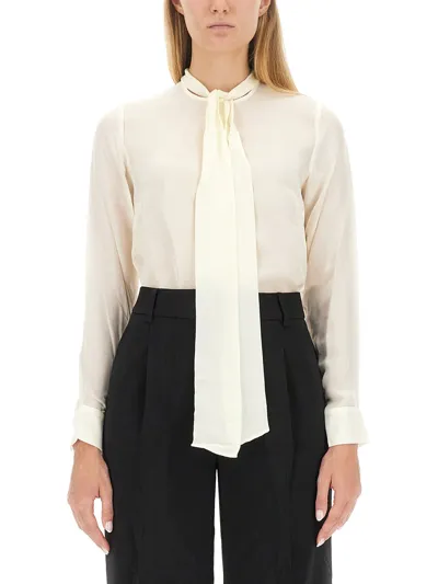 Michael Michael Kors Silk Blouse. In White