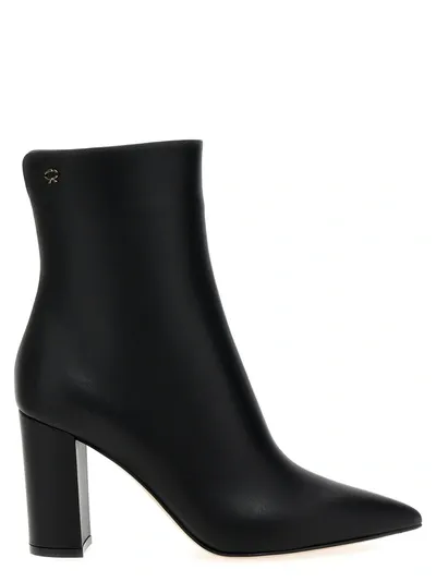 Gianvito Rossi Logan Smooth And Patent-leather Ankle Boots