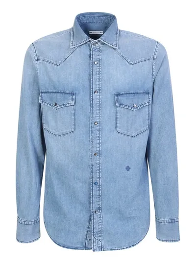 Jacob Cohen Light Blue Western Demin Shirt By Jacob Cohã«n