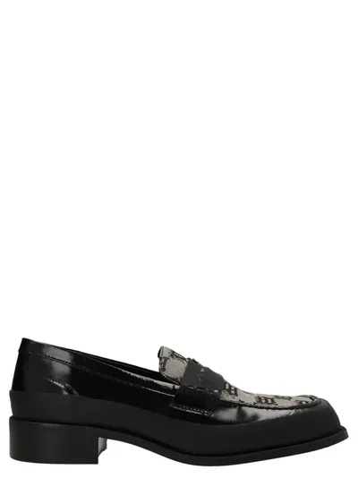 Misbhv The Brutalist Jacquard Loafers In Black