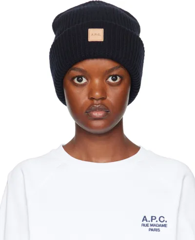 Apc Navy Michele Beanie In Iak Dark Navy