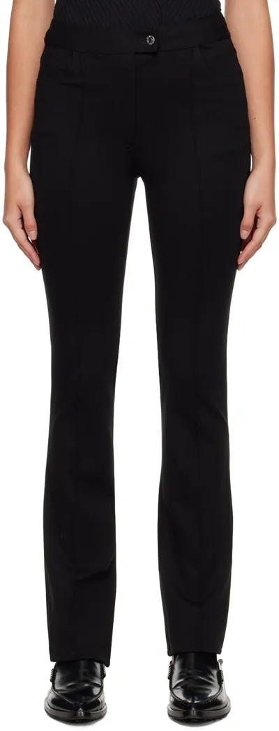 Helmut Lang Black Slit Trousers