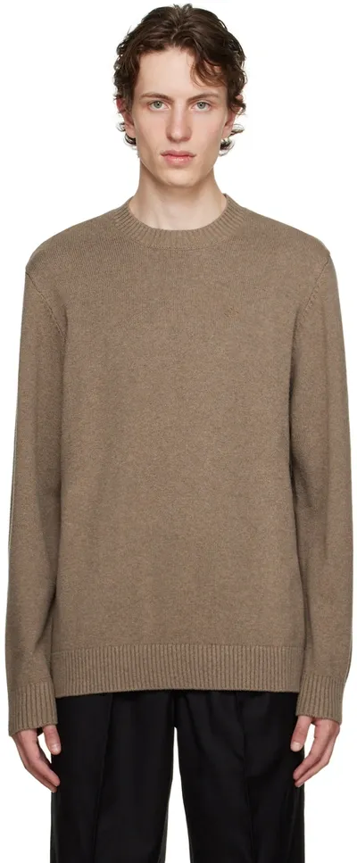 Saturdays Surf Nyc Brown Ribbed Sweater In Bungee