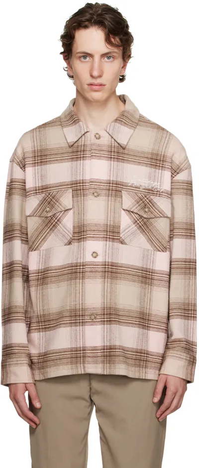 Saturdays Surf Nyc Pink Driessen Shirt In Strawberry Cream