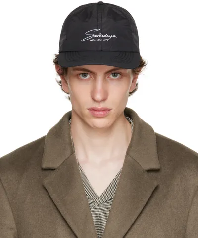 Saturdays Surf Nyc Black Abie Signature Dad Cap