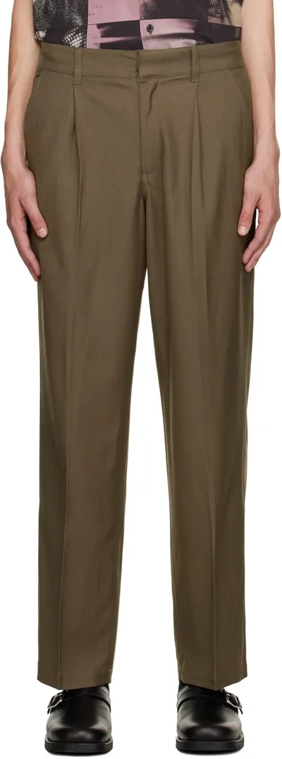 Saturdays Surf Nyc Brown George Trousers In Bungee