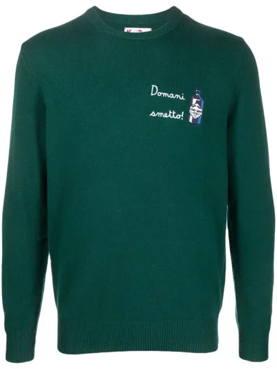 Mc2 Saint Barth Heron Crew-neck Jumper In Green