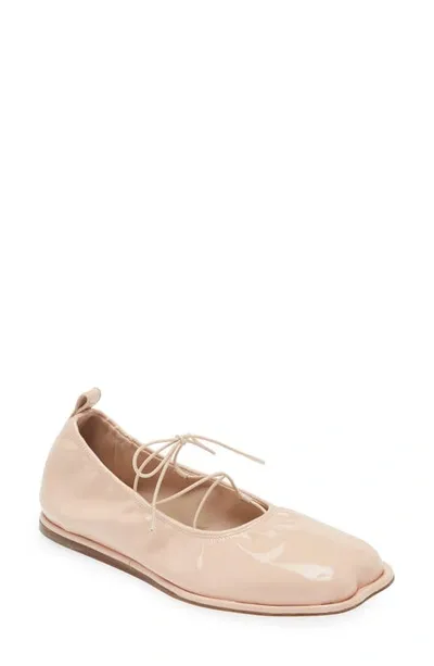 Simone Rocha Heart Toe Lace-up Ballerina Flats In Pink