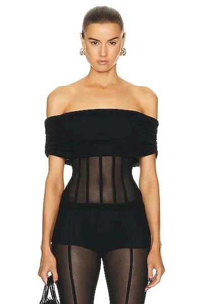 Blumarine Strapless Top In Nero