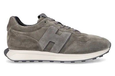 Hogan Low-top Sneakers H601 Suede In Grey