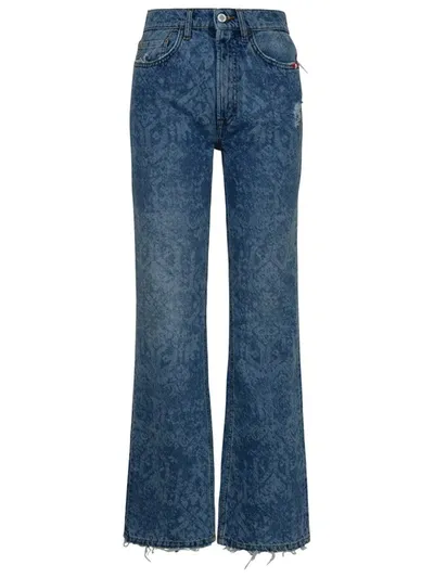 Amish Kendall Blue Cotton Jeans In Denim