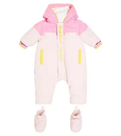 Marc Jacobs Baby Girls Pink Padded Logo Snowsuit