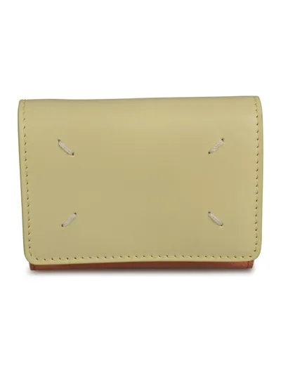 Maison Margiela Flap Wallet In Yellow/orange