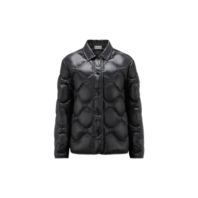 Moncler Collection Padded Shirt Black In Noir