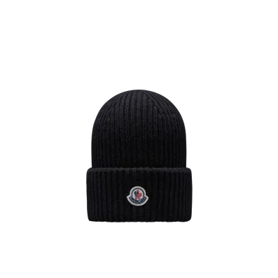 Moncler Collection Cashmere Blend Beanie Black In Noir