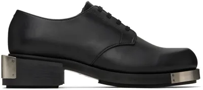 Gmbh Black Lace-up Derbys In Black Black