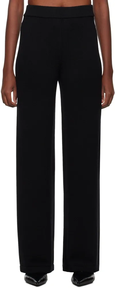 Max Mara Black Visone Lounge Pants In 009 Black