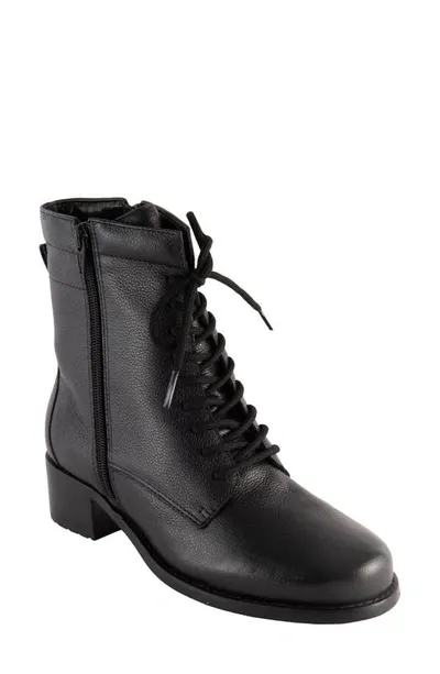 David Tate Expedition Waterproof Zip Combat Boot In Black