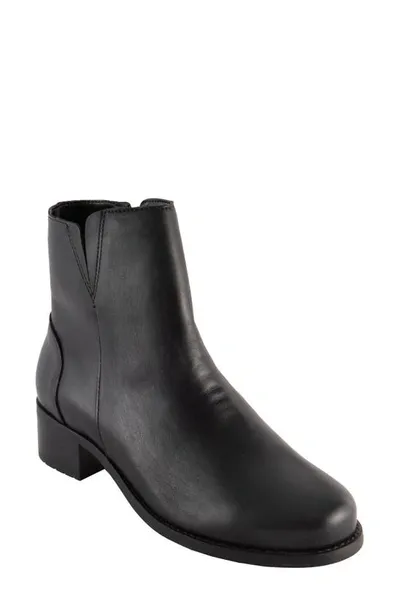 David Tate Lago Waterproof Zip Bootie In Black