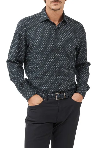 Rodd & Gunn Rodd And Gunn Woodhouse Long Sleeve Slim Fit Shirt In Midnight