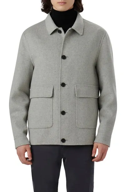 Bugatchi Pickstitch Wool Blend Jacket In Platinum