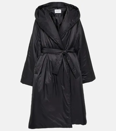 Alaïa Belted Padded Nylon Coat In Black