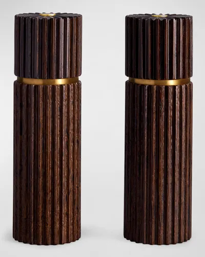 L'objet Ionic Wood Salt And Pepper Mill In Smoke Oak