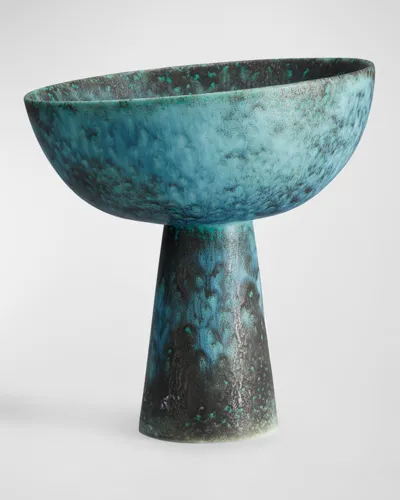 L'objet 8" Bronze Terra Bowl On Stand In Multi