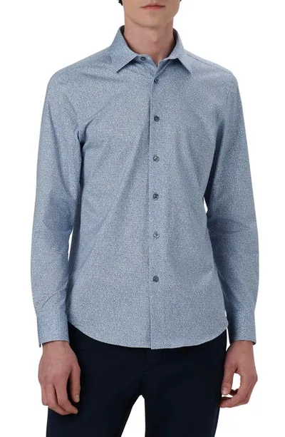 Bugatchi Ooohcotton® Abstract Print Button-up Shirt In Air-blue