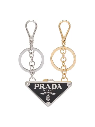 Prada Keyring In Black White