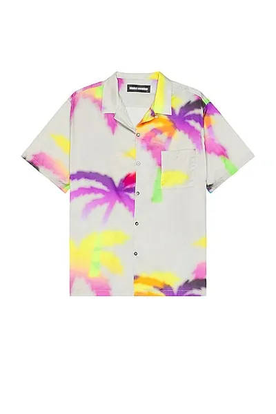 Double Rainbouu Short Sleeve Hawaiian Shirt In White Ferrari