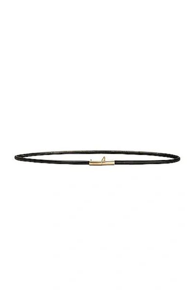 Saint Laurent Fine Cintura Belt In Nero