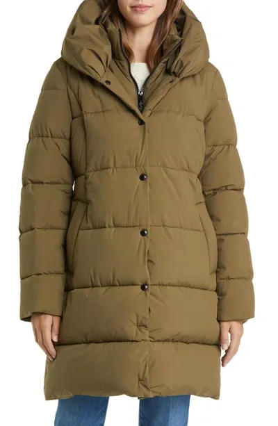 Sam Edelman Hooded Puffer Coat In Sage