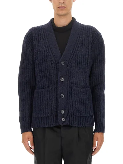 Pt Torino V-neck Cardigan In Blue