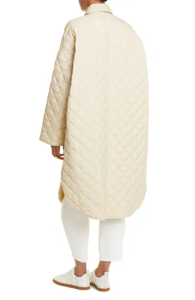 Totême Quilted Cocoon Coat Stone