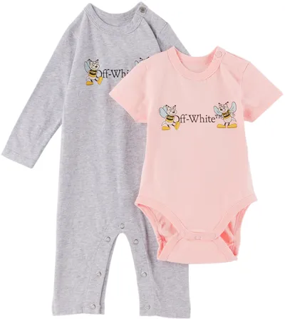 Off-white Multicolor Set For Baby Boy In Pink