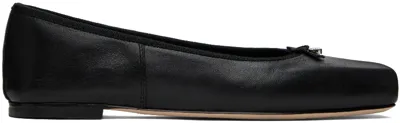 Alexander Wang Billie Crystal-embellished Leather Ballet Flats In Black