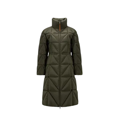 Moncler Collection Doudoune Longue Cerise In Green