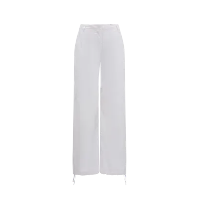 Moncler Collection Pantalon En Nylon In Blanc