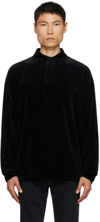 Filippa K Black Vented Polo