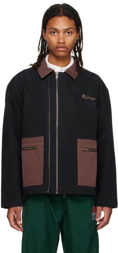 Palmes Doube Zip Jacket In Black